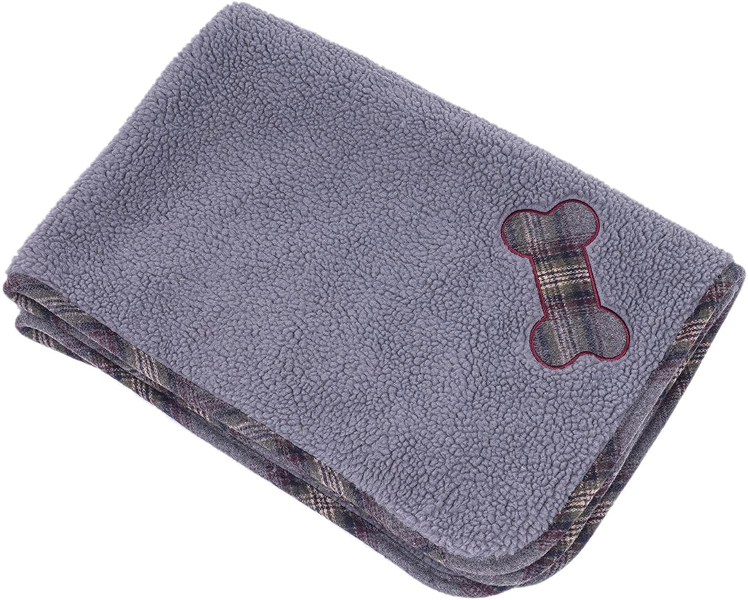 Grey Tweed Dog Blanket