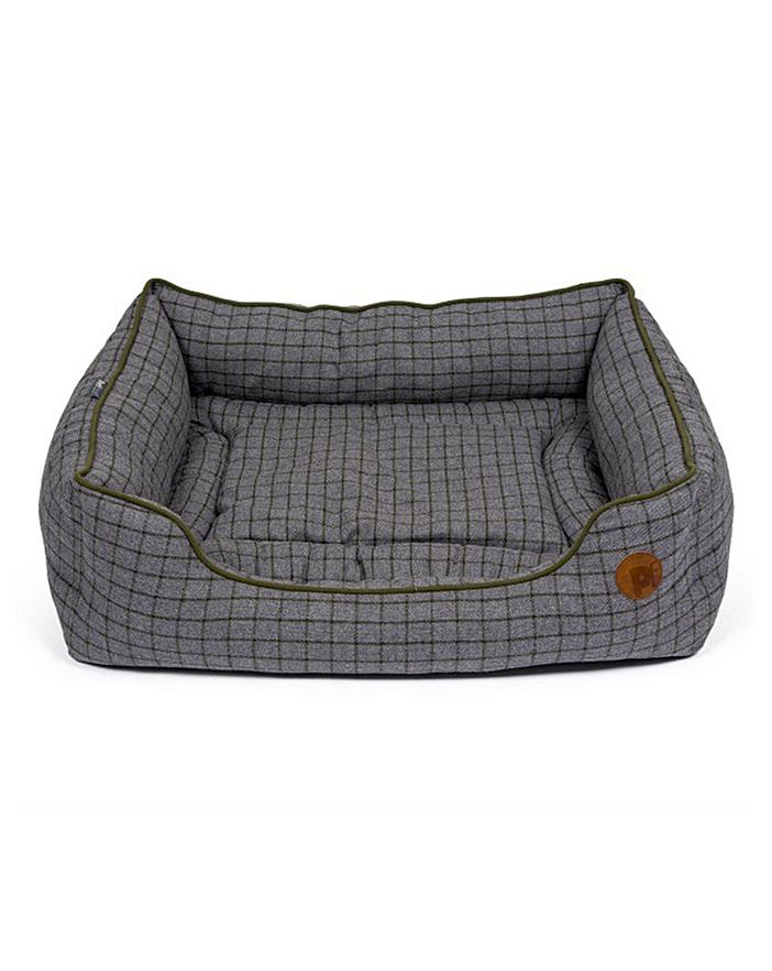 Moss Green Square Dog Bed