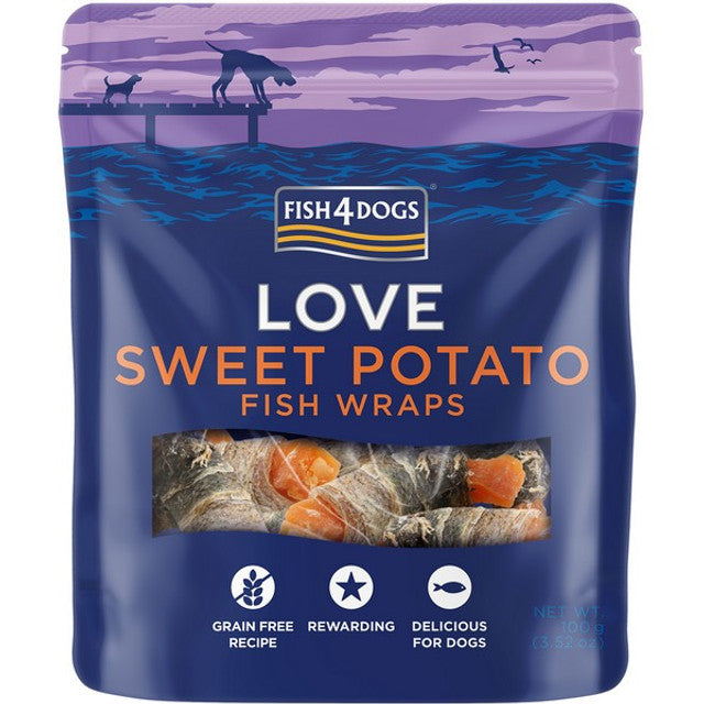 Fish4Dogs Love Sweet Potato Fish Wraps